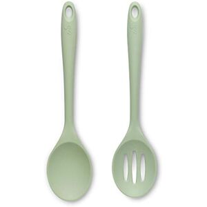 Zeal Non-Stick Silicone Slotted Spoon & Cooks Spoon 2-Piece Set Sage Green Zeal Non-Stick Silicone Slotted Spoon & Cooks Spoon 2-Piece Set Sage Green