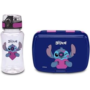 Seven LILO & STITCH Blue Lunch Box + Water Bottle Set for Children, Internal Divider, 460 ml Bottle with Airtight Lid, Official Product, Football Product, Gift Idea for Children and Adults Seven LILO & STITCH Blue Lunch Box + Water Bottle Set for Children, Internal Divider, 460 ml Bottle with Airtight Lid, Official Product, Football Product, Gift Idea for Children and Adults