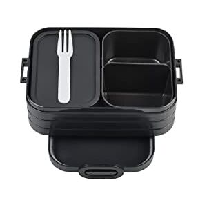 Mepal – Bento Lunchbox Take A Break Midi – Lunch Box With Bento Box – Lunch Box For Sandwiches, Small Snacks & Left Overs – Snack & Lunch 900 ml Nordic Black Mepal – Bento Lunchbox Take A Break Midi – Lunch Box With Bento Box – Lunch Box For Sandwiches, Small Snacks & Left Overs – Snack & Lunch 900 ml Nordic Black