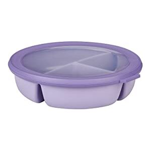 Mepal – Bento bowl 3-compartment multibowl round Cirqula – Airtight food storage container – Separated food storage – Meal prep containers & food containers – 250 ml, 250 ml & 500 ml – Vivid lilac Mepal – Bento bowl 3-compartment multibowl round Cirqula – Airtight food storage container – Separated food storage – Meal prep containers & food containers – 250 ml, 250 ml & 500 ml – Vivid lilac