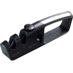 MasterClass 3-in-1 Adjustable Kitchen Knife Sharpener with Scissor Blade Sharpener, In Gift Box, Black, 25 x 4 x 8 cm MasterClass 3-in-1 Adjustable Kitchen Knife Sharpener with Scissor Blade Sharpener, In Gift Box, Black, 25 x 4 x 8 cm