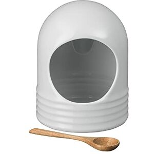 Denby James Martin Cook Salt Pig,White,grey,660g,Length: 12cm,Width: 12cm,Depth: 16cm Denby James Martin Cook Salt Pig,White,grey,660g,Length: 12cm,Width: 12cm,Depth: 16cm