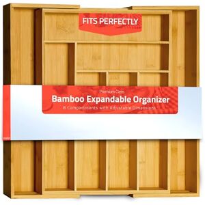 Utopia Kitchen Caddy Expandable Drawer Organizer, Bamboo Dividers Organizer for Kitchen, Silverware, Flatware, Living Room, Makeup Drawer & Utensil Holder, Natural Wood Utopia Kitchen Caddy Expandable Drawer Organizer, Bamboo Dividers Organizer for Kitchen, Silverware, Flatware, Living Room, Makeup Drawer & Utensil Holder, Natural Wood