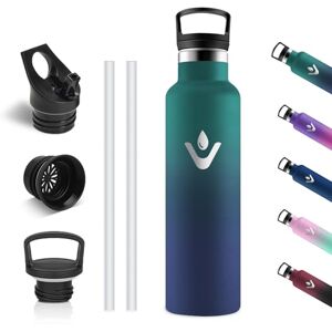 Vikastar Stainless Steel Thermos Flask 750 ml BPA-Free Drinking Bottle with Straw for School Sports Bike Camping Dark Green & Dark Blue Vikastar Stainless Steel Thermos Flask 750 ml BPA-Free Drinking Bottle with Straw for School Sports Bike Camping Dark Green & Dark Blue