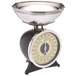 KitchenCraft Classic Collection Mechanical Kitchen Scales with Bowl, Black, 2 kg Capacity KitchenCraft Classic Collection Mechanical Kitchen Scales with Bowl, Black, 2 kg Capacity