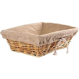 Olympia Rectangular Wicker Basket with Removable Liner, Brown, Material: Wicker, Size: 95(H)x 315(W)x 230(L)mm, Bread & Pastries Display Basket, Commercial Buffet & Home Use, U746 Olympia Rectangular Wicker Basket with Removable Liner, Brown, Material: Wicker, Size: 95(H)x 315(W)x 230(L)mm, Bread & Pastries Display Basket, Commercial Buffet & Home Use, U746