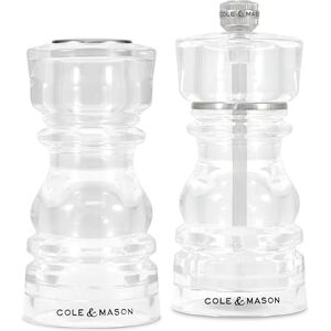 Cole & Mason London Salt and Pepper Mill & Shaker Gift Set, 130mm / 5in Acrylic Grinder, Sharp Ceramic Grinding Mechanism Cole & Mason London Salt and Pepper Mill & Shaker Gift Set, 130mm / 5in Acrylic Grinder, Sharp Ceramic Grinding Mechanism