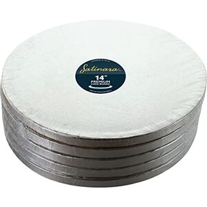 Satinara 14" Cake Boards, Luxury Cake Drums, Silver Foil Covered, 12mm thick 14 inch Round (Pack of 5) Satinara 14" Cake Boards, Luxury Cake Drums, Silver Foil Covered, 12mm thick 14 inch Round (Pack of 5)
