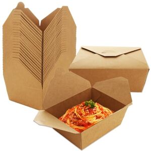 ASelected 50Pcs Takeaway Boxes Kraft Takeaway Food Boxes 12X15X6.6Cm Biodegradable Brown Food Boxes For Sandwich, Cheesecake, Burger,Party Leftovers(1400 Ml) ASelected 50Pcs Takeaway Boxes Kraft Takeaway Food Boxes 12X15X6.6Cm Biodegradable Brown Food Boxes For Sandwich, Cheesecake, Burger,Party Leftovers(1400 Ml)