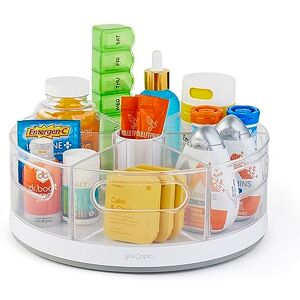 YouCopia Crazy Susan Kitchen Cabinet Turntable, Storage and Snack Organizer 6 Removable Bins, White (1) YouCopia Crazy Susan Kitchen Cabinet Turntable, Storage and Snack Organizer 6 Removable Bins, White (1)