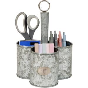 Mind Reader 3SGCADUT-SIL 3-Compartment Metal Organizer with Handle Utensil Holder, Steel, Black Mind Reader 3SGCADUT-SIL 3-Compartment Metal Organizer with Handle Utensil Holder, Steel, Black