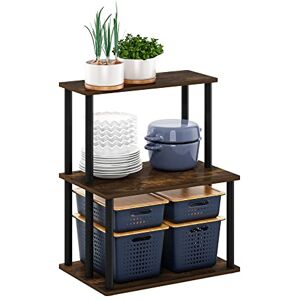 Furinno TURN-N-TUBE Coffee Bar, 3-Tier Bakers Rack, Kitchen Shelves, for Pantry Organizers and Storage, Kitchen Organization, Amber Pine Furinno TURN-N-TUBE Coffee Bar, 3-Tier Bakers Rack, Kitchen Shelves, for Pantry Organizers and Storage, Kitchen Organization, Amber Pine