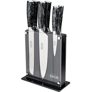 Rio RF-2160/7BK Sunrise Collection 7-Piece Knife Set, Premium Stainless Steel with Resin Handles – Chef’s, Carving, Bread, Boning, Utility, Paring Knife, Black Rio RF-2160/7BK Sunrise Collection 7-Piece Knife Set, Premium Stainless Steel with Resin Handles – Chef’s, Carving, Bread, Boning, Utility, Paring Knife, Black
