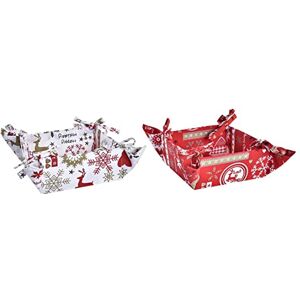 DKD HOME DECOR Bread Basket - Festive Christmas, Set of 2 DKD HOME DECOR Bread Basket - Festive Christmas, Set of 2