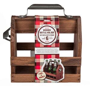 Out of the blue 71/3168 Bottle Holder with Metal Bottle Opener Wood, Multi-Colour Out of the blue 71/3168 Bottle Holder with Metal Bottle Opener Wood, Multi-Colour