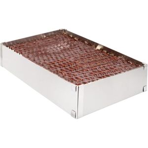 Wenco Stainless Steel Adjustable Baking Frame Flexible Square Cake Ring for Cakes, Tarts, Bread and Pizza Dishwasher Safe, Rustproof, Stable 28.5 x 18 x 5 cm, Silver Wenco Stainless Steel Adjustable Baking Frame Flexible Square Cake Ring for Cakes, Tarts, Bread and Pizza Dishwasher Safe, Rustproof, Stable 28.5 x 18 x 5 cm, Silver