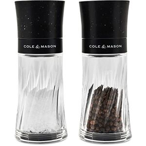 Cole & Mason H312103 Warwick Black Salt and Pepper Mill Set, Adjustable Grind, Acrylic, 150 mm, Gift Set, Includes 2 x Salt and Pepper Grinders Cole & Mason H312103 Warwick Black Salt and Pepper Mill Set, Adjustable Grind, Acrylic, 150 mm, Gift Set, Includes 2 x Salt and Pepper Grinders