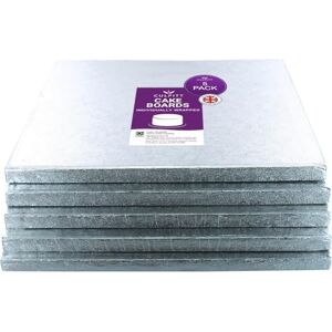 Culpitt 14" Square Silver Cake Drum Board Pack Of 5 (Individually Wrapped) Culpitt 14" Square Silver Cake Drum Board Pack Of 5 (Individually Wrapped)