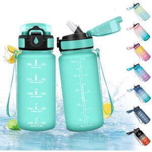 HoneyHolly 500ML Water Bottle, BPA Free & Leak Proof, Drinking Bottle with Straw, Reutilizables Elementary School Bottle, Motivational Water Bottles for School, Running, Gym, Office HoneyHolly 500ML Water Bottle, BPA Free & Leak Proof, Drinking Bottle with Straw, Reutilizables Elementary School Bottle, Motivational Water Bottles for School, Running, Gym, Office