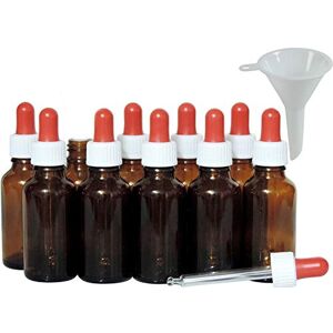 mikken Viva Haushaltswaren 10 Small Brown Glass Apothecary Bottles, Glass, brown, 30 ml mikken Viva Haushaltswaren 10 Small Brown Glass Apothecary Bottles, Glass, brown, 30 ml