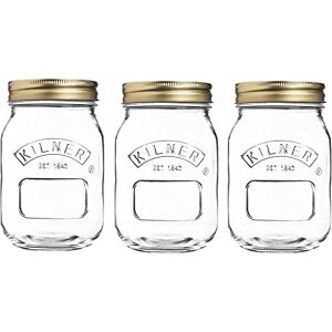 Kilner Preserve Jar Set of 3 x 0.5L (500ml) Round Glass Screw Top Lid Preservation Storage Jar for Jams, Chutneys, and Small Pickled Fruits Kilner Preserve Jar Set of 3 x 0.5L (500ml) Round Glass Screw Top Lid Preservation Storage Jar for Jams, Chutneys, and Small Pickled Fruits