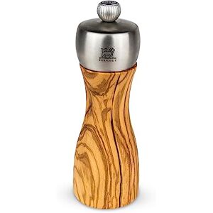 PEUGEOT Fidji Pepper Mill Adjustable Grinder Olive Wood and Stainless Steel 15 cm PEUGEOT Fidji Pepper Mill Adjustable Grinder Olive Wood and Stainless Steel 15 cm