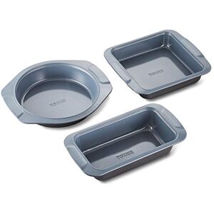 Tower Cerasure T843073 3 Piece Baking Tray Set with Carbon Steel Construction, Graphite Tower Cerasure T843073 3 Piece Baking Tray Set with Carbon Steel Construction, Graphite