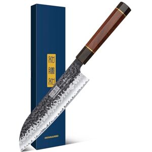 HOSHANHO Chef's Santoku Knife 7 Inch, Professional Japanese High Carbon Steel Chef Knife, Ultra Sharp Kitchen Knife with Octagonal Rosewood Handle HOSHANHO Chef's Santoku Knife 7 Inch, Professional Japanese High Carbon Steel Chef Knife, Ultra Sharp Kitchen Knife with Octagonal Rosewood Handle