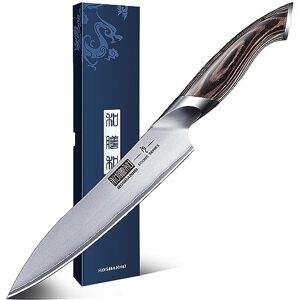 HOSHANHO 6 Inch Kitchen Knife, Ultra Sharp Japanese High Carbon Stainless Steel Chef Knife, Multipurpose Kitchen Utility Knife with Ergonomic Pakkawood Handle HOSHANHO 6 Inch Kitchen Knife, Ultra Sharp Japanese High Carbon Stainless Steel Chef Knife, Multipurpose Kitchen Utility Knife with Ergonomic Pakkawood Handle