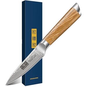 HOSHANHO Paring Knife 3.75 Inch, Professional 67 Layers Damascus Super Steel Small Fruit Knife Hand Forged Japanese Paring Knife HOSHANHO Paring Knife 3.75 Inch, Professional 67 Layers Damascus Super Steel Small Fruit Knife Hand Forged Japanese Paring Knife