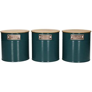 KitchenCraft Storage Canisters, Teal, 3 Pieces, Gift Boxed KitchenCraft Storage Canisters, Teal, 3 Pieces, Gift Boxed
