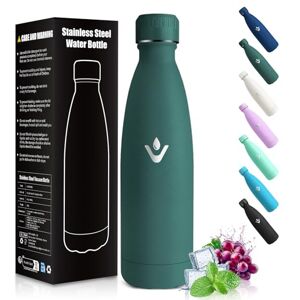 HoneyHolly Children's Thermal Bottle, BPA-Free, 500 ml, 18/8 Stainless Steel, Leak-Proof Thermal Bottle, for School, Camping, Sports, Military Green HoneyHolly Children's Thermal Bottle, BPA-Free, 500 ml, 18/8 Stainless Steel, Leak-Proof Thermal Bottle, for School, Camping, Sports, Military Green