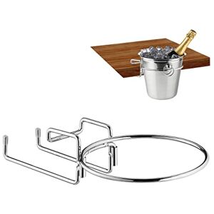 Relaxdays Champagne Cooler Champagne Holder, Cold Wine Bottle Holder for Table 18 m Ø, Space Saving, for Cava, Iron, Silver Relaxdays Champagne Cooler Champagne Holder, Cold Wine Bottle Holder for Table 18 m Ø, Space Saving, for Cava, Iron, Silver