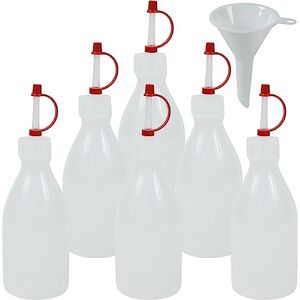 mikken 6 x Dropper Bottles 100 ml with Drip Cap, Spray Bottle, Laboratory Bottle, Medicine Bottle, Plastic with Narrow Neck Made in Germany mikken 6 x Dropper Bottles 100 ml with Drip Cap, Spray Bottle, Laboratory Bottle, Medicine Bottle, Plastic with Narrow Neck Made in Germany