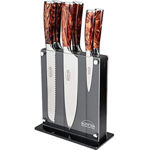Rio Sunrise Collection 7-Piece Kitchen Knife Set, Premium Stainless Steel with Resin Handles – Chef’s, Carving, Bread, Boning, Utility & Paring Knives Rio Sunrise Collection 7-Piece Kitchen Knife Set, Premium Stainless Steel with Resin Handles – Chef’s, Carving, Bread, Boning, Utility & Paring Knives