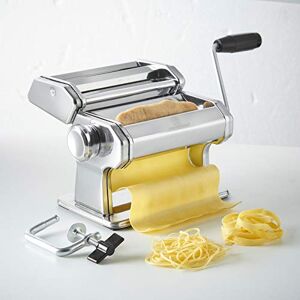 MisterChef ® Stainless Steel Pasta Maker for Fresh Fettuccine Spaghetti Lasagna Dough Roller Press Cutter Noodle Making Machine 9 Thickness Settings MisterChef ® Stainless Steel Pasta Maker for Fresh Fettuccine Spaghetti Lasagna Dough Roller Press Cutter Noodle Making Machine 9 Thickness Settings