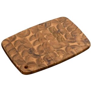 Kesper Professional Chopping Board with Hanging Hole, Material: Acacia Wood (end Wood), Dimensions: 40 x 28 x 2 cm, Colour: Brown, Natural, 28153 Kesper Professional Chopping Board with Hanging Hole, Material: Acacia Wood (end Wood), Dimensions: 40 x 28 x 2 cm, Colour: Brown, Natural, 28153