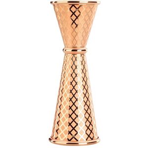 Barfly 1 x 2 oz. Diamond Lattice Etch Japanese Style Jigger, Copper Plated Barfly 1 x 2 oz. Diamond Lattice Etch Japanese Style Jigger, Copper Plated
