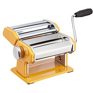 KitchenCraft World of Flavours Stainless Steel Pasta Maker Machine Yellow KitchenCraft World of Flavours Stainless Steel Pasta Maker Machine Yellow