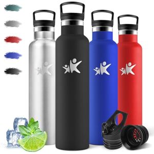 Motswedi Insulated Water Bottle, 1000 ml BPA Free, Stainless Steel Water Bottle, 18/8 Stainless Steel, 2 Lids (Incl. Straw), Water Bottles Ideal for Camping, Gym, Office Black Motswedi Insulated Water Bottle, 1000 ml BPA Free, Stainless Steel Water Bottle, 18/8 Stainless Steel, 2 Lids (Incl. Straw), Water Bottles Ideal for Camping, Gym, Office Black