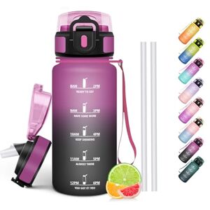 HoneyHolly 500ml BPA Free & Leak Proof Drinking Bottle with Straw Reutilizables Elementary School Water Bottle Motivational for School Gym Office Running HoneyHolly 500ml BPA Free & Leak Proof Drinking Bottle with Straw Reutilizables Elementary School Water Bottle Motivational for School Gym Office Running
