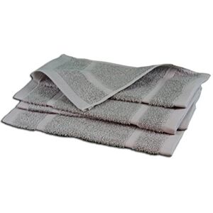 Gözze Set of 4 Faceloths, Soft and Absorbent, 100% Cotton, 30 x 30 cm Silver Gözze Set of 4 Faceloths, Soft and Absorbent, 100% Cotton, 30 x 30 cm Silver