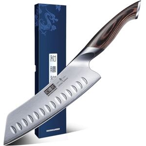 HOSHANHO 7 Inch Japanese Chef Knife, Ultra Sharp High Carbon Stainless Steel Kitchen Knife, Professional Santoku Knives with Ergonomic Pakkawood Handle HOSHANHO 7 Inch Japanese Chef Knife, Ultra Sharp High Carbon Stainless Steel Kitchen Knife, Professional Santoku Knives with Ergonomic Pakkawood Handle