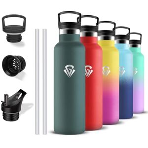 Grsta Stainless Steel Water Bottle 750 ml BPA-Free Thermos Flask with Straw Double-Walled Vacuum Insulated Water Bottle Metal Drinking Bottle Leak-Proof Thermos for Hiking Office Yoga Grsta Stainless Steel Water Bottle 750 ml BPA-Free Thermos Flask with Straw Double-Walled Vacuum Insulated Water Bottle Metal Drinking Bottle Leak-Proof Thermos for Hiking Office Yoga