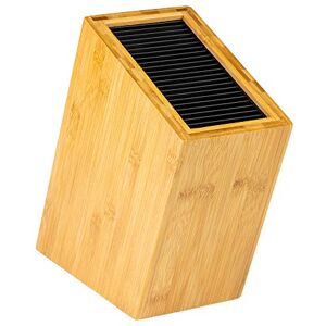 Rio Sloping Bamboo Universal Knife Block, 20 Slots for Knives up to 20cm Blade Length, 27cm Rio Sloping Bamboo Universal Knife Block, 20 Slots for Knives up to 20cm Blade Length, 27cm