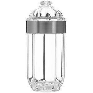 Premier Housewares Clear Canister, Acrylic, Silver, 10 x 10 x 22 cm Premier Housewares Clear Canister, Acrylic, Silver, 10 x 10 x 22 cm
