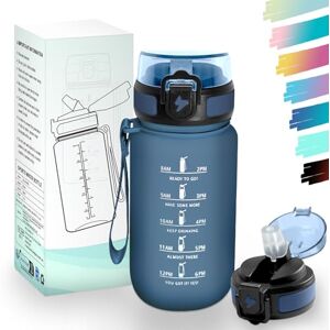 HoneyHolly 500ML Water Bottle, Reutilizables Water Bottle with Straw, BPA Free & Leak Proof, Elementary School Bottle, Motivational Water Bottles for School, Running, Gym, Office HoneyHolly 500ML Water Bottle, Reutilizables Water Bottle with Straw, BPA Free & Leak Proof, Elementary School Bottle, Motivational Water Bottles for School, Running, Gym, Office