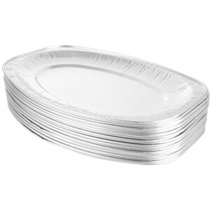 ASelected 20Pcs Aluminium Foil Party Platters 35.2X24.7X24Cm Tin Foil Trays for BBQ, Roasting, Baking, Cooking, Broiling 1900Ml Silver Foil Trays Containers ASelected 20Pcs Aluminium Foil Party Platters 35.2X24.7X24Cm Tin Foil Trays for BBQ, Roasting, Baking, Cooking, Broiling 1900Ml Silver Foil Trays Containers