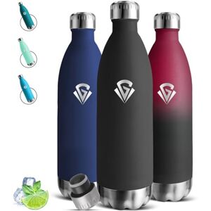Mujigaga Stainless Steel Drinking Bottle, 1 Litre, Stainless Steel Drinking Bottle, BPA-Free, Leak-Proof, Metal Water Bottle, Insulated Flask, Double-Walled, Water Bottle for Scho Mujigaga Stainless Steel Drinking Bottle, 1 Litre, Stainless Steel Drinking Bottle, BPA-Free, Leak-Proof, Metal Water Bottle, Insulated Flask, Double-Walled, Water Bottle for Scho