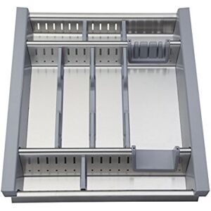 ELLETIPI 1954 elletipi Flexo R245/S C10 Cutlery Holder Car adattante from Drawer Module, 45 cm, stainless steel and plastic, grey ELLETIPI 1954 elletipi Flexo R245/S C10 Cutlery Holder Car adattante from Drawer Module, 45 cm, stainless steel and plastic, grey